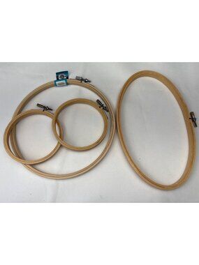 Loops & Threads Bamboo Embroidery Hoops Set - 8 In & Various Sizes Stitching